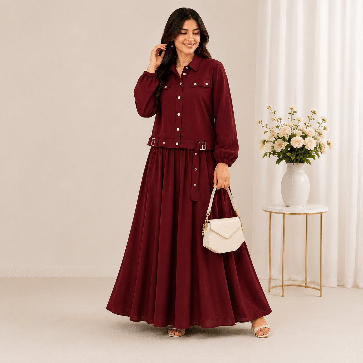 Koti Sleeveless Gown Two-Piece Set